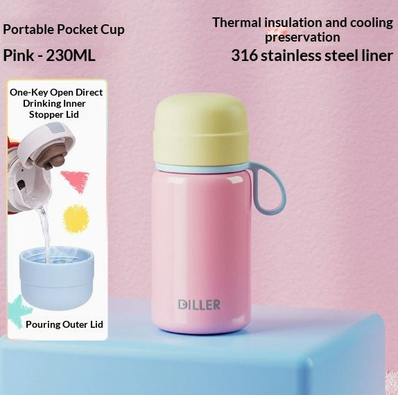 Mini Thermos Pocket Cup Stainless Steel Water Bottle Compact And Portable