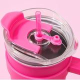 '-Copo De Agua Rosa Barbie Serie Para Meninas Grande Capacidade Palha Bling De Aco Gigante Tendencia Presente De Aniversari