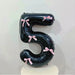 INS 32Inch Black Large Number Foil Balloons Figure Helium Balloon Birthday Decals Photo Props Birthday Party Decorations