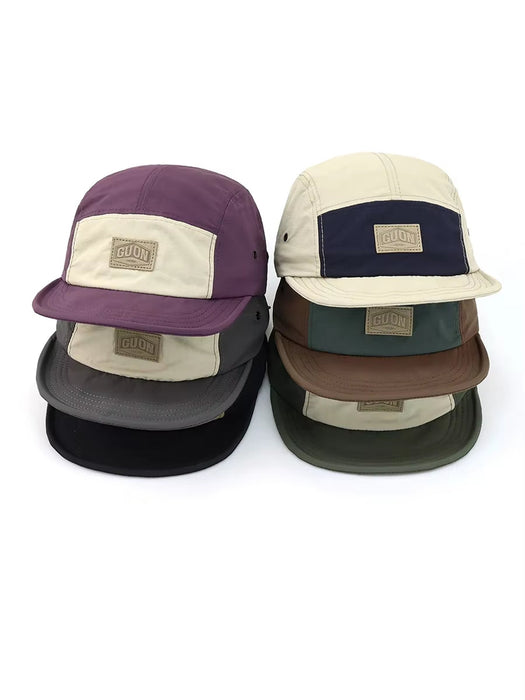 Short Brim Retro Five-Piece Hat Men'S Color Matching Outdoor Cap Women'S Quick-Drying Hat Summer Baseball Cap