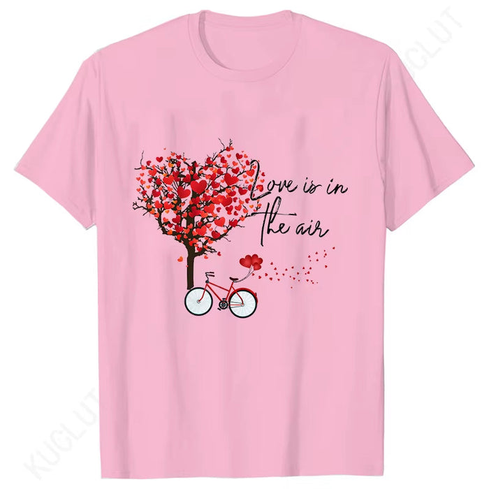 Love Is in the Air T-Shirts for Men Women Matching Couples Valentine’S Day Shirt Anniversary Graphic Y2K Tops Short Sleeve Tees
