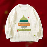 American Hiphop Creative Flocking Couple Christmas Sweater