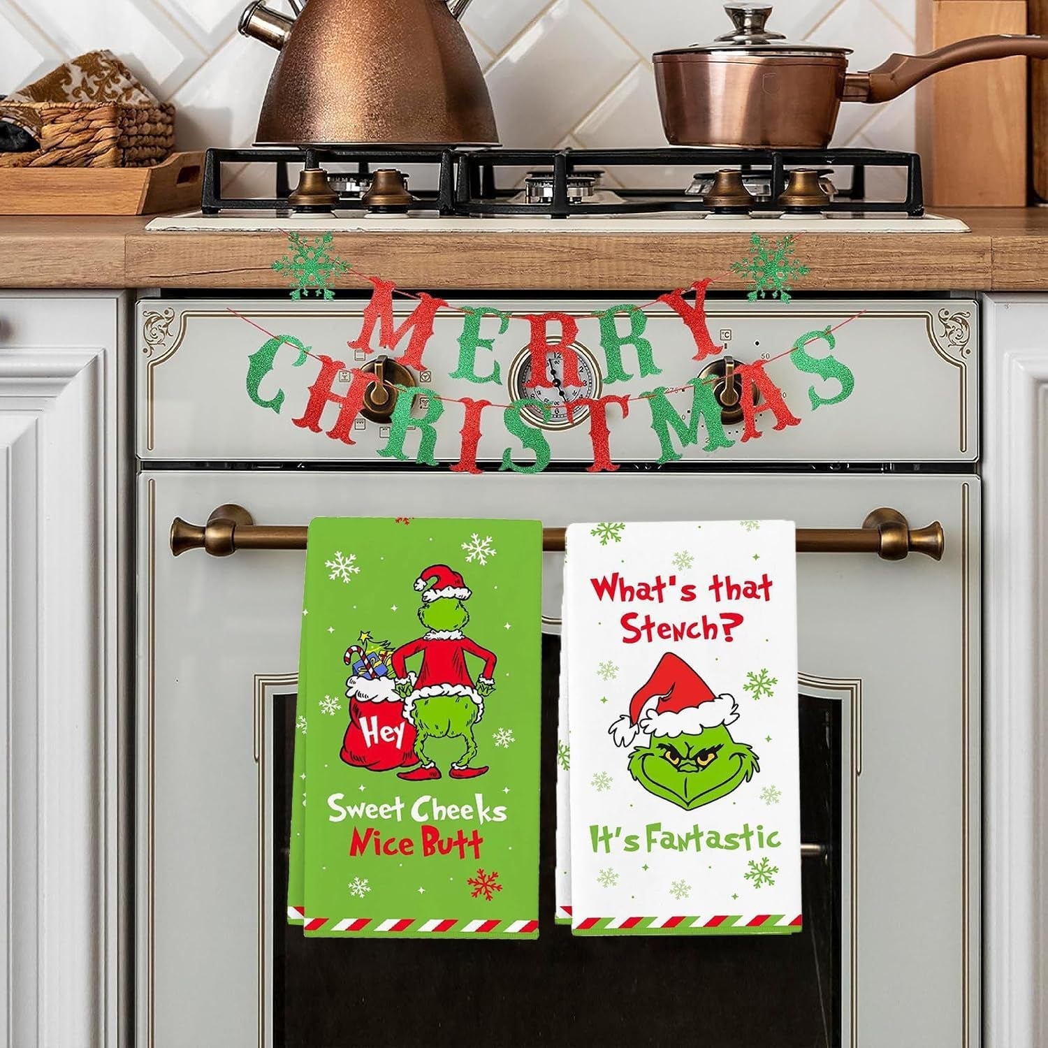 Christmas Hand Towels Decorations, Decorative Christmas Kitchen Towels Dish Towels Decorations, Drying Towels Set Gift for Bathroom