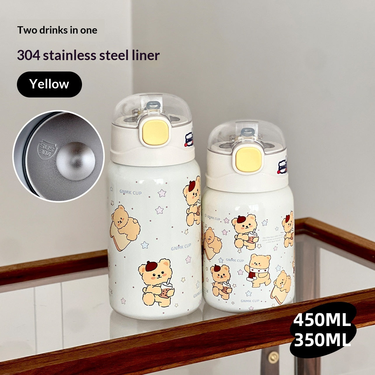 Simple Insulated Water Bottle With A Straw For Girls