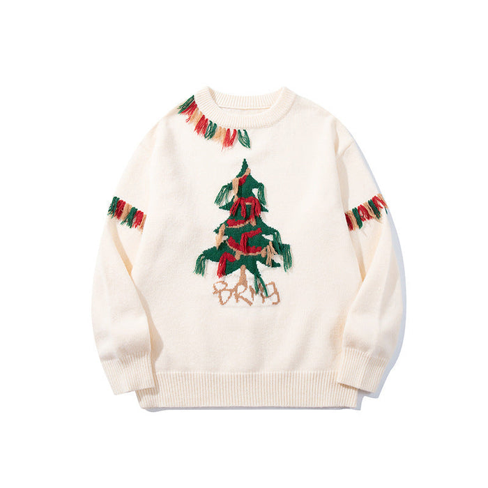 Autumn Couple Advanced Versatile Round Neck Long Sleeve Knitted Sweater
