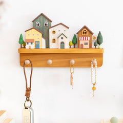 Creative Cute Key Hook Storage Wall Shelf