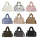 Women Quilted Casual Tote Handbag Large Capacity Padded Crossbody Purse Adjustable Strap Trendy Messenger Bag Simple Satchel Bag
