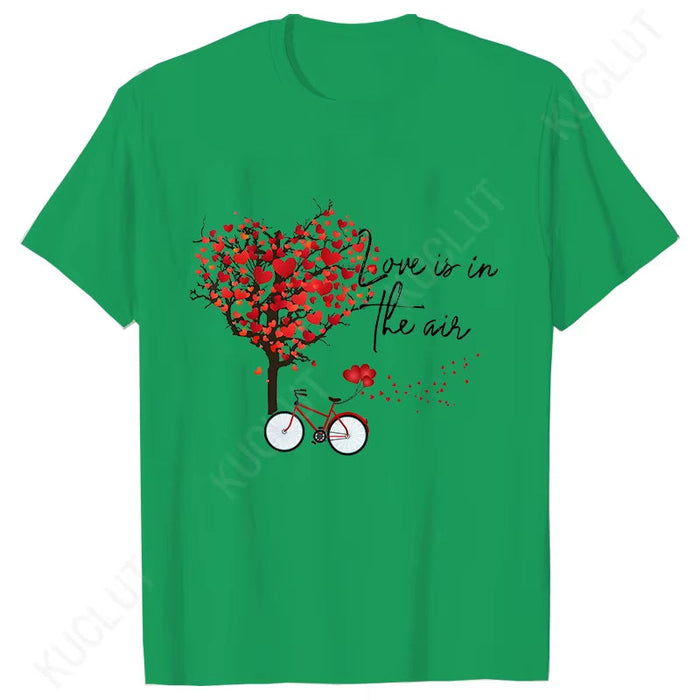 Love Is in the Air T-Shirts for Men Women Matching Couples Valentine’S Day Shirt Anniversary Graphic Y2K Tops Short Sleeve Tees