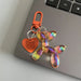 Bling Kawaii Cartoon Balloon Dog Keychain Key Ring for Women Men New Colorful Cute Bag Car Pendant Decoration Holder Accessories