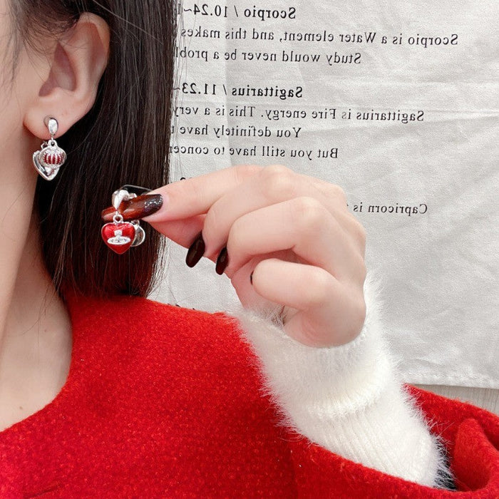 Saturn earrings paper clips