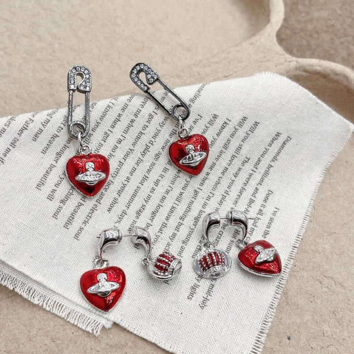 Saturn earrings paper clips