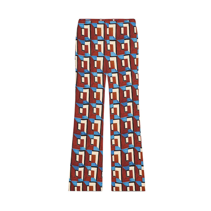 Printed Long Shirt Casual Flared Pants