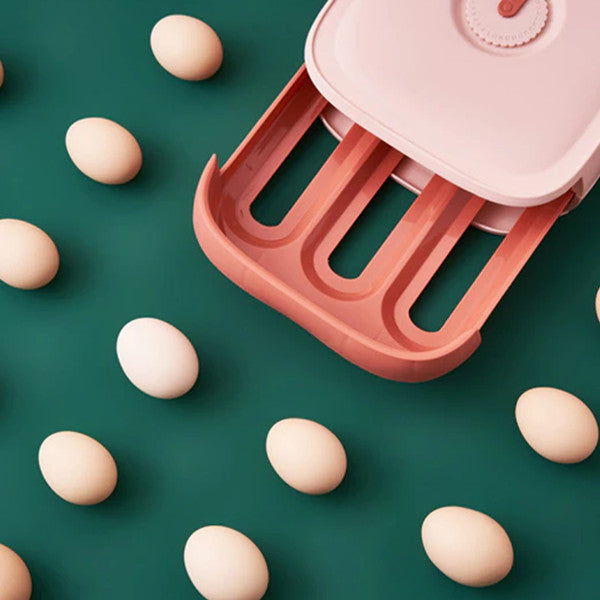 Stackable Refrigerator Egg Storage Container with Lid